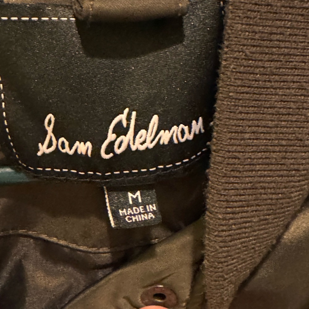 Sam Edelman Elongated Drawstring Jacket Dark Oliv… - image 8